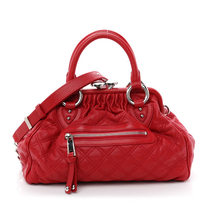 Marc Jacobs Calfskin Quilted Leather Stam Bag Red 1 of 9