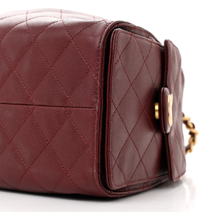 Chanel Caviar Quilted Small Chanel 25 Handbag Burgundy 10 of 10