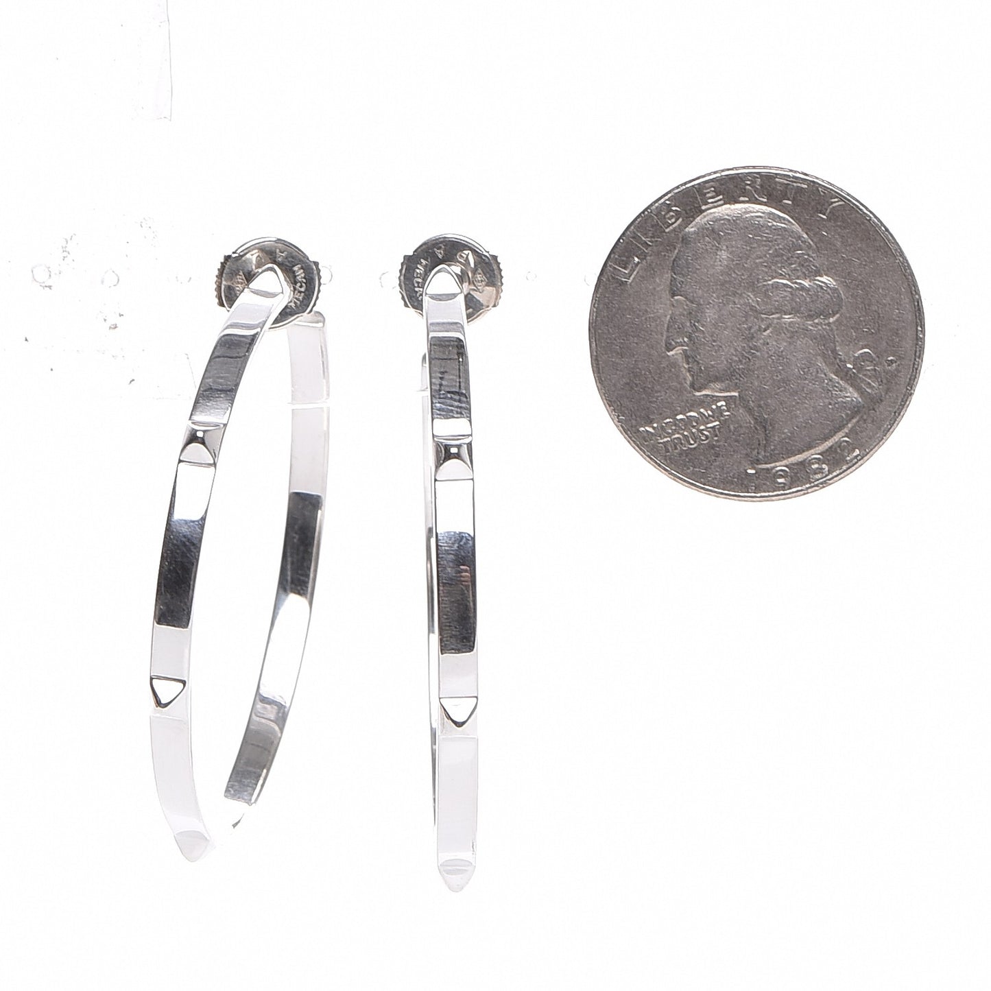 Sterling Silver Mini Clous Hoop Earrings