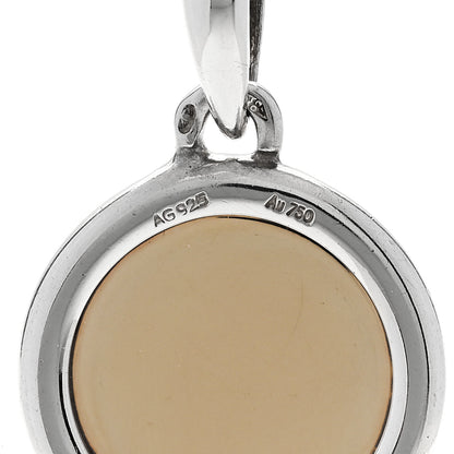 Hermes Sterling Silver 18K Yellow Gold Sellier Pendant Necklace 6 of 7