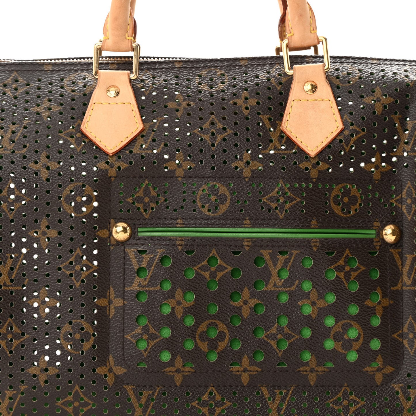Monogram Perforated Speedy 30 Green