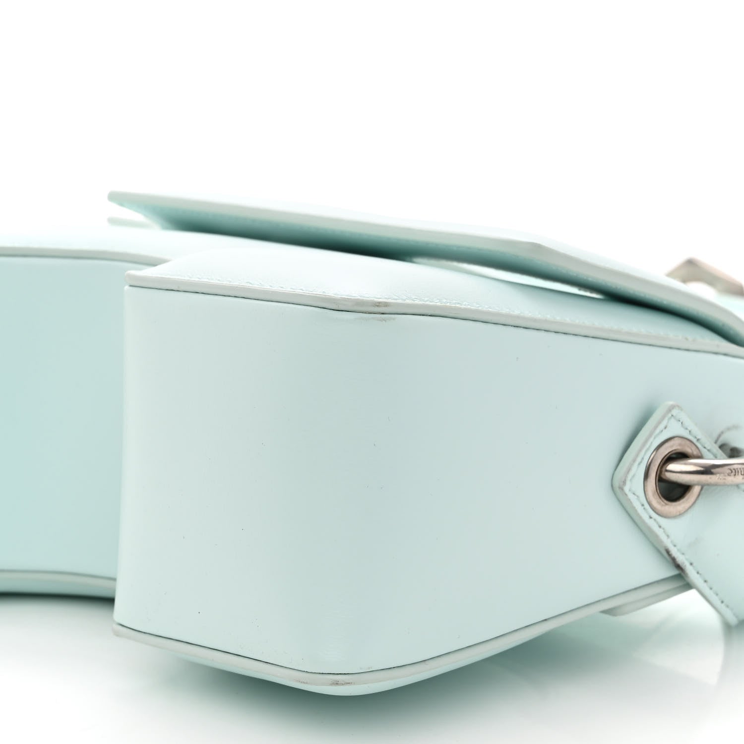 Off-White Calfskin Burrow 22 Shoulder Bag Light Blue 9 of 9