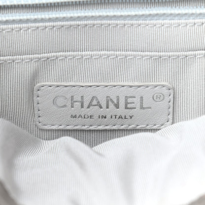 Chanel Metallic Iridescent Calfskin Chevron Quilted Small Urban Spirit Backpack Silver 7 of 8