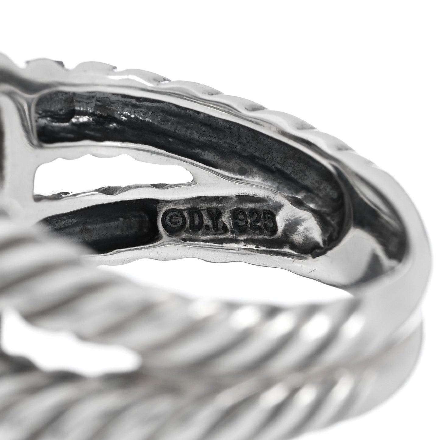 Sterling Silver Diamond Hematite 11mm Albion Ring 53 6.25