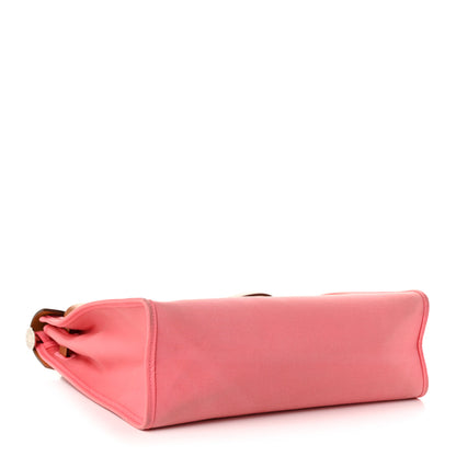 Hermes Vache Hunter Toile Herbag Zip 31 PM Rose Azalee Natural 5 of 12