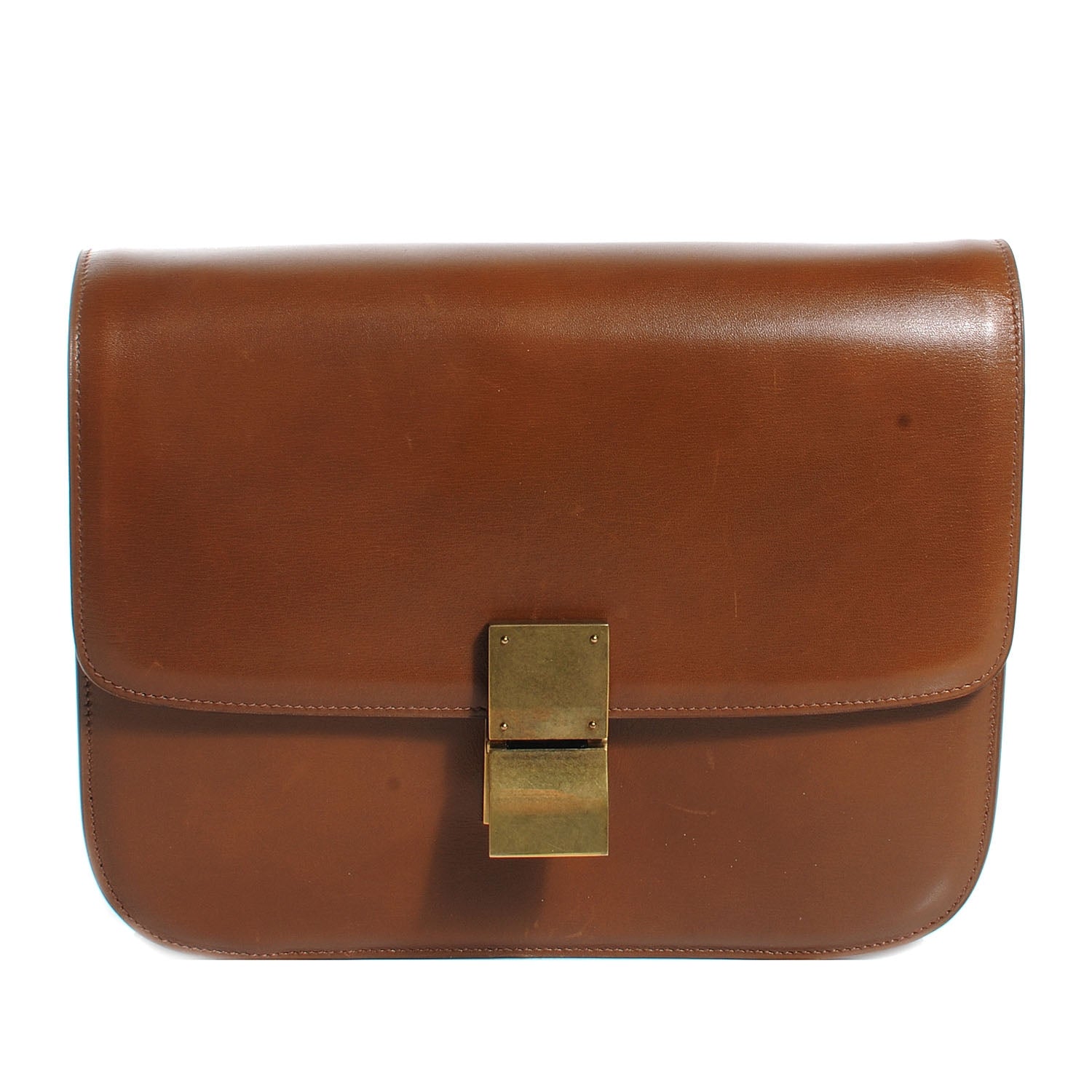 Celine Leather Medium Classic Box Flap Bag Camel 1 of 7