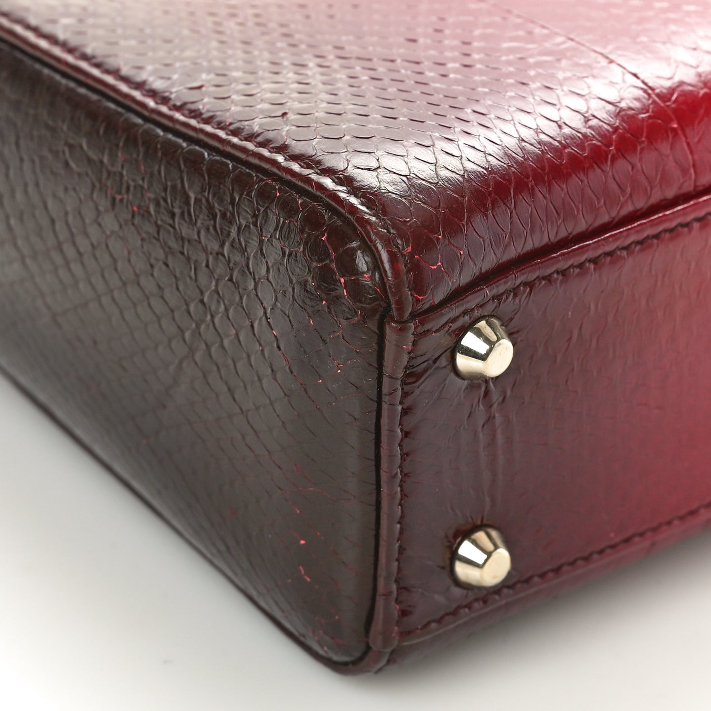 Snakeskin Gradient Mini Lady Dior Red