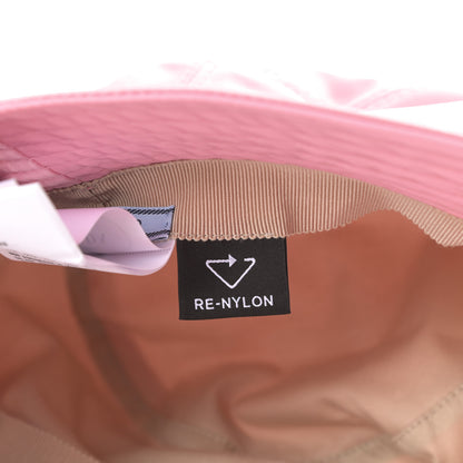 Prada Re-Nylon Metal Triangle Logo Womens Bucket Hat M Begonia 7 of 7