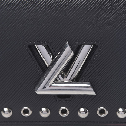 Louis Vuitton Epi Studded Twist Shoulder Bag MM Black 10 of 11