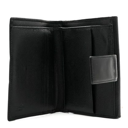 Prada Saffiano Metal Tri-Fold Wallet Black 5 of 11