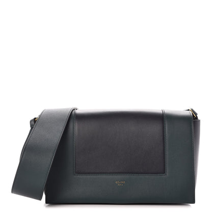 Celine Shiny Smooth Calfskin Medium Frame Shoulder Bag Amazone Dark Navy 1 of 7