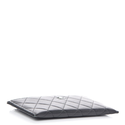 Chanel Lambskin Quilted Classic Zip Pouch Black 4 of 7