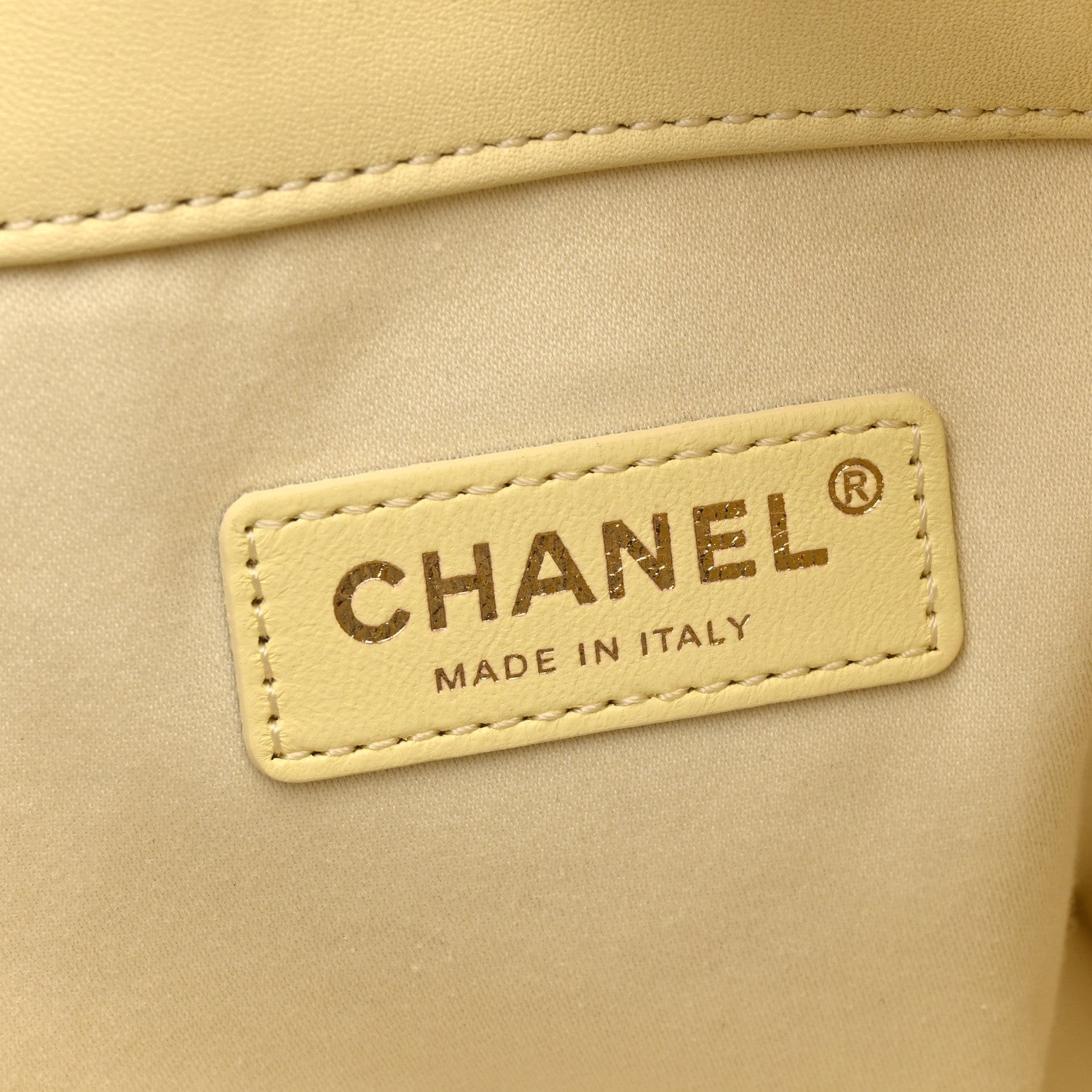 Chanel Calfskin Quilted Maxi Shopping Bag Light Yellow 7 of 13