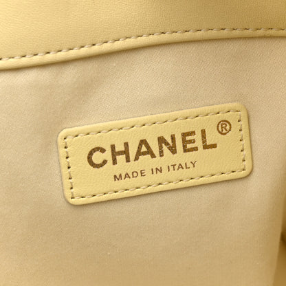 Chanel Calfskin Quilted Maxi Shopping Bag Light Yellow 7 of 13