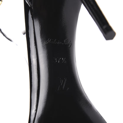 Louis Vuitton Patent Monogram Call Back Sandals 37.5 Black 6 of 9