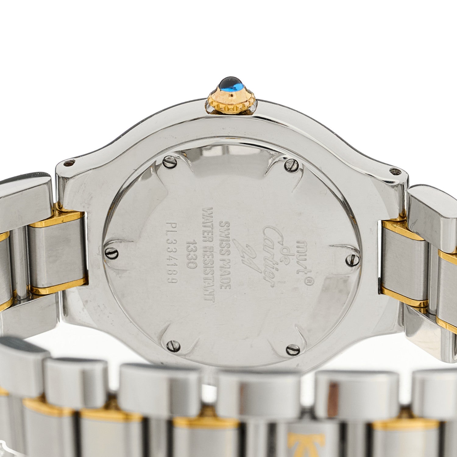 Cartier Stainless Steel 18K Yellow Gold 31mm Must De 21 Quartz Watch 4 of 5