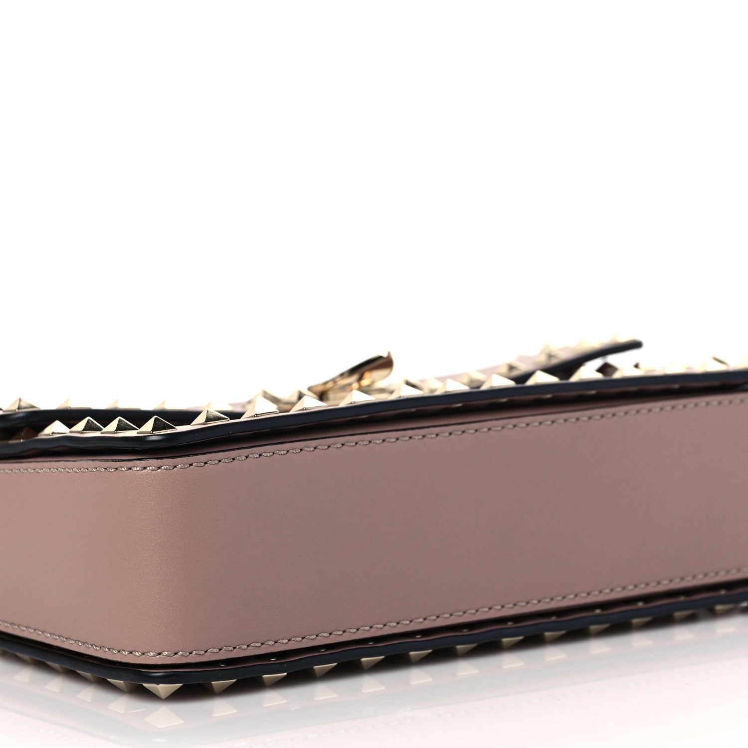 Valentino Garavani Vitello Rockstud Flip Lock Chain Crossbody Bag Poudre 6 of 7