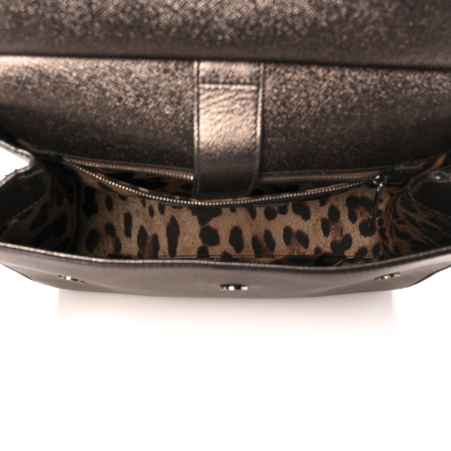 Metallic Dauphine Large Miss Sicily Satchel Bronze
