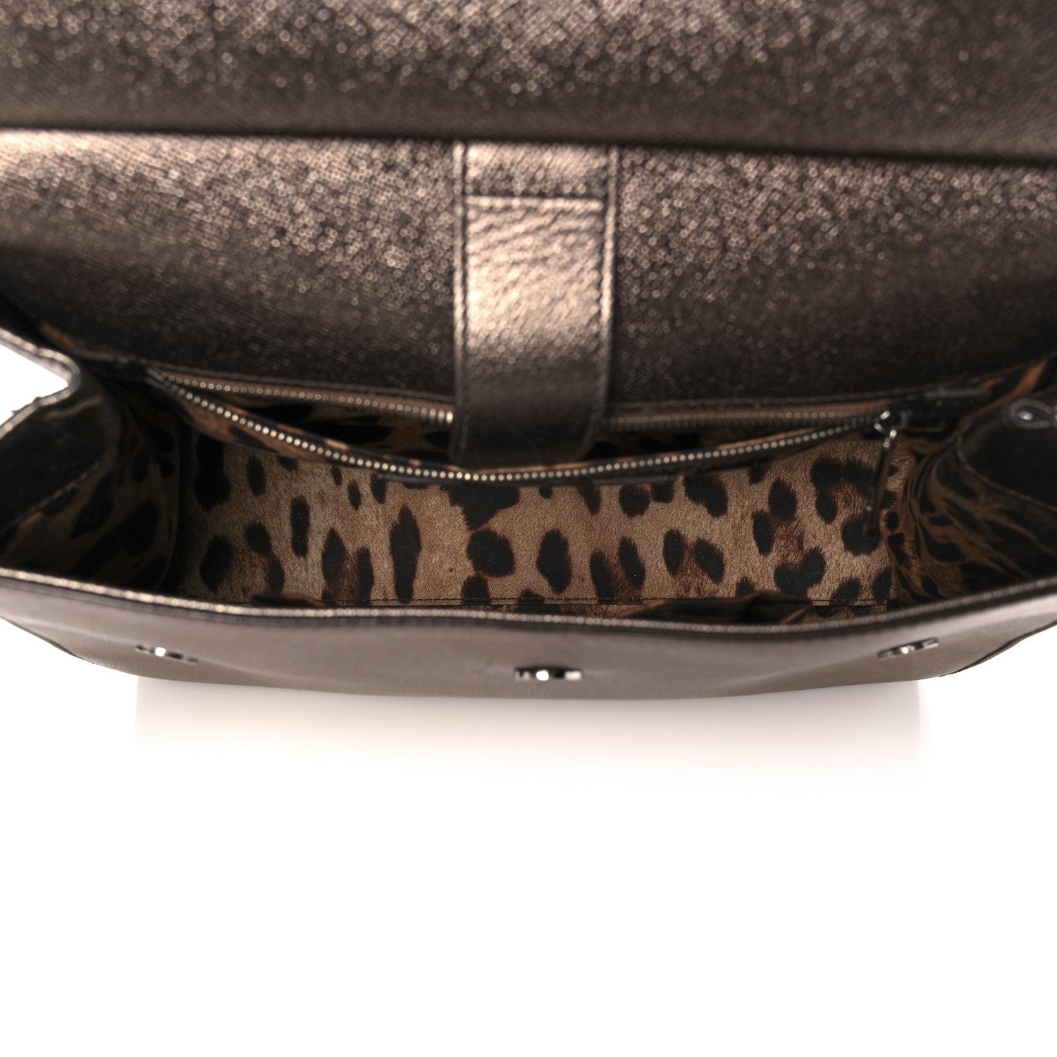Dolce & Gabbana Metallic Dauphine Large Miss Sicily Satchel Bronze 9 of 11