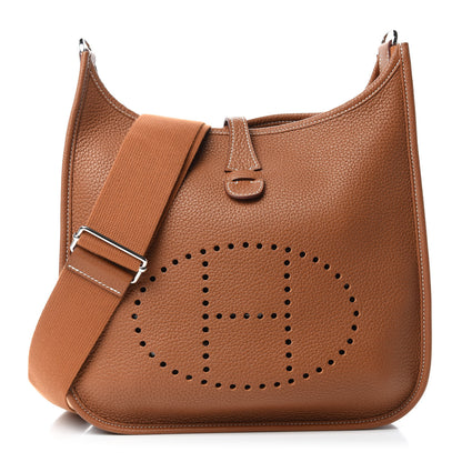 Hermes Taurillon Clemence Evelyne III PM Gold 1 of 10