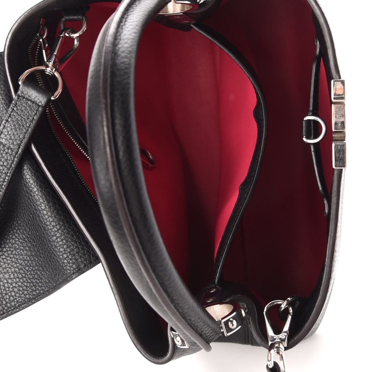 Louis Vuitton Taurillon Capucines PM Black 5 of 8