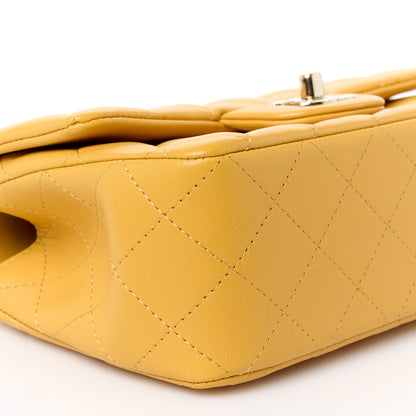 Chanel Lambskin Quilted Mini Top Handle Rectangular Flap Yellow 10 of 12