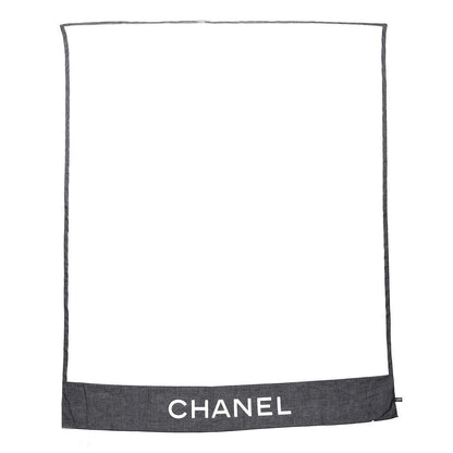 Chanel Cotton CC Scarf Black White 1 of 5