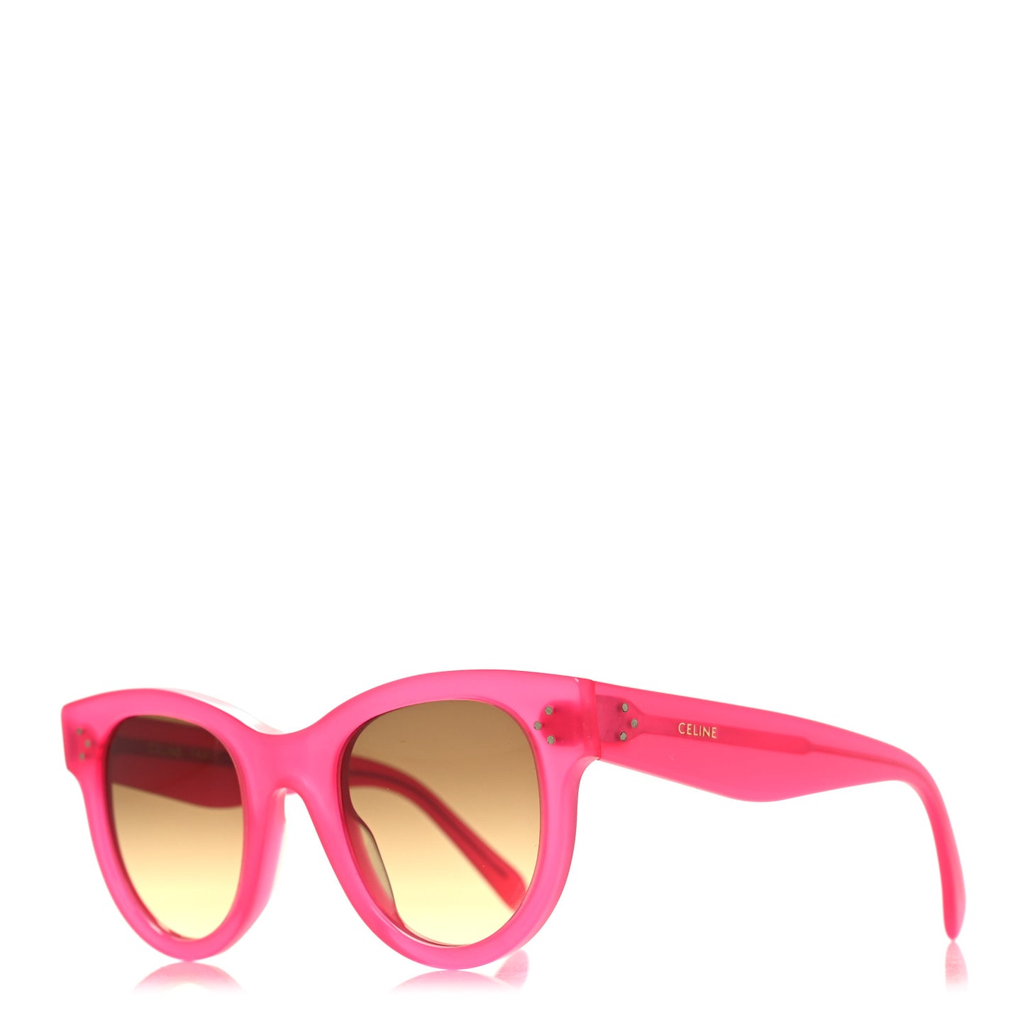 Acetate Studded Mineral Round Sunglasses CL40031N Pink