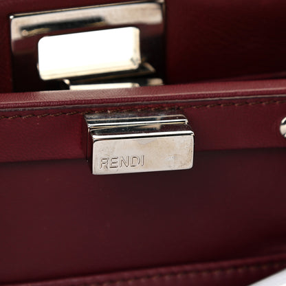 Fendi Nappa Mini Peekaboo Iconic Satchel Bordeaux 7 of 19
