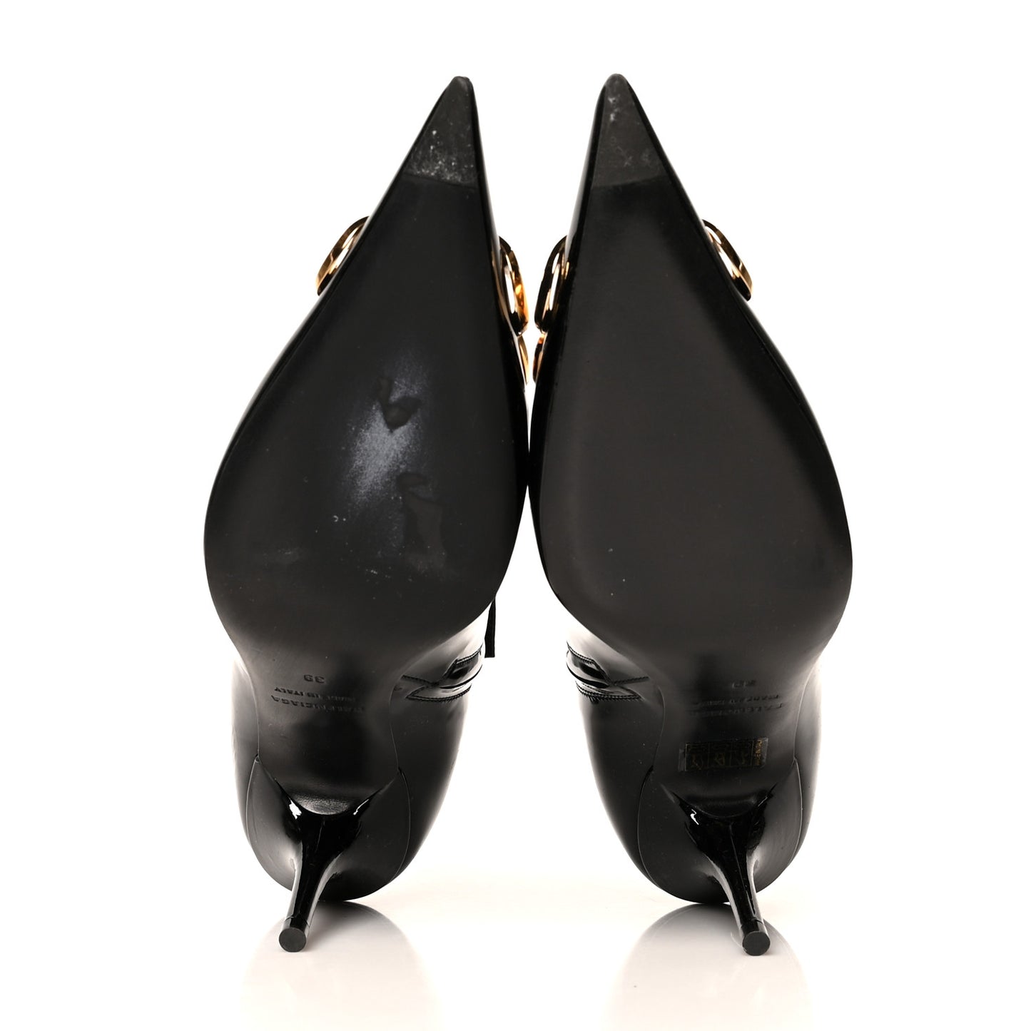 Patent BB Pointy Toe Ankle Booties 39 Black