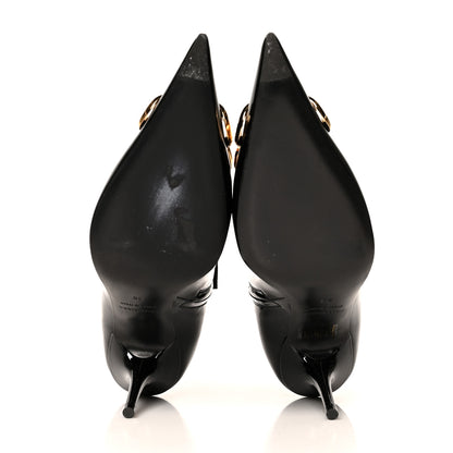Balenciaga Patent BB Pointy Toe Ankle Booties 39 Black 5 of 8