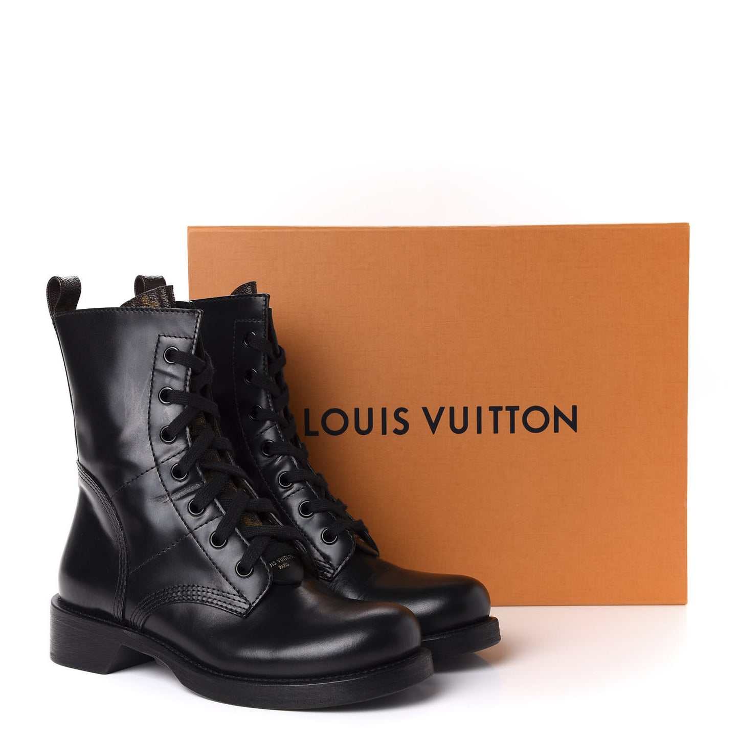Calfskin Monogram Metropolis Flat Ranger Boots 39 Black