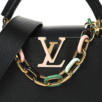 Louis Vuitton Taurillon Enamel Chain Capucines BB Black Multicolor 7 of 9