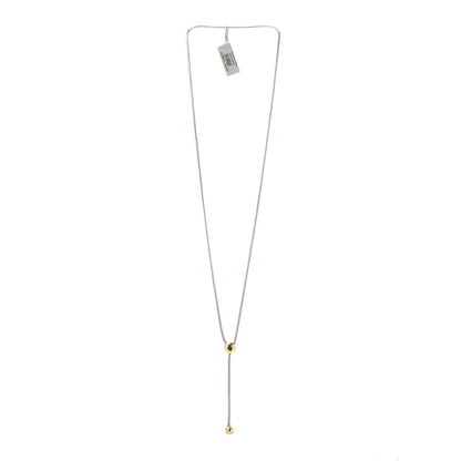 John Hardy Sterling Silver 18K Yellow Gold Classic Chain Hammered Y Necklace 3 of 4