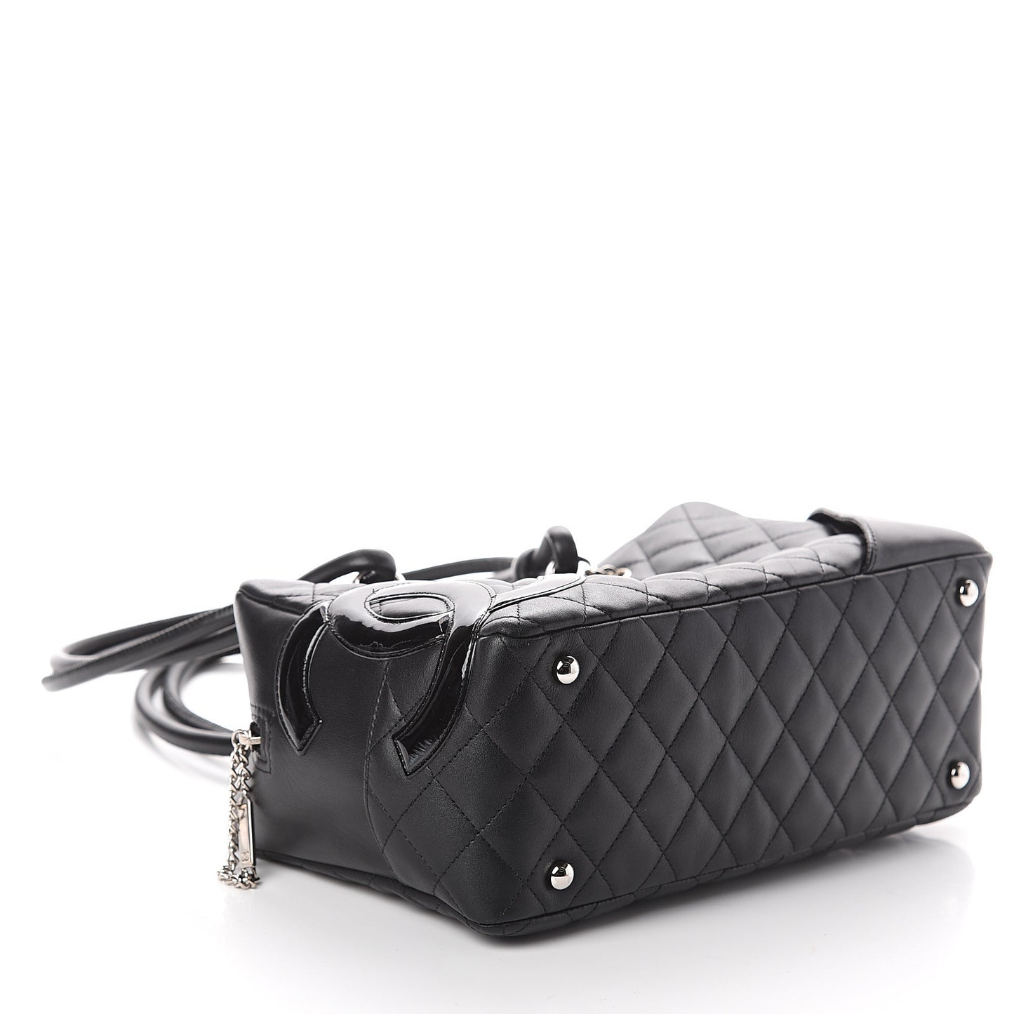 Calfskin Quilted Large Cambon Bowler Black