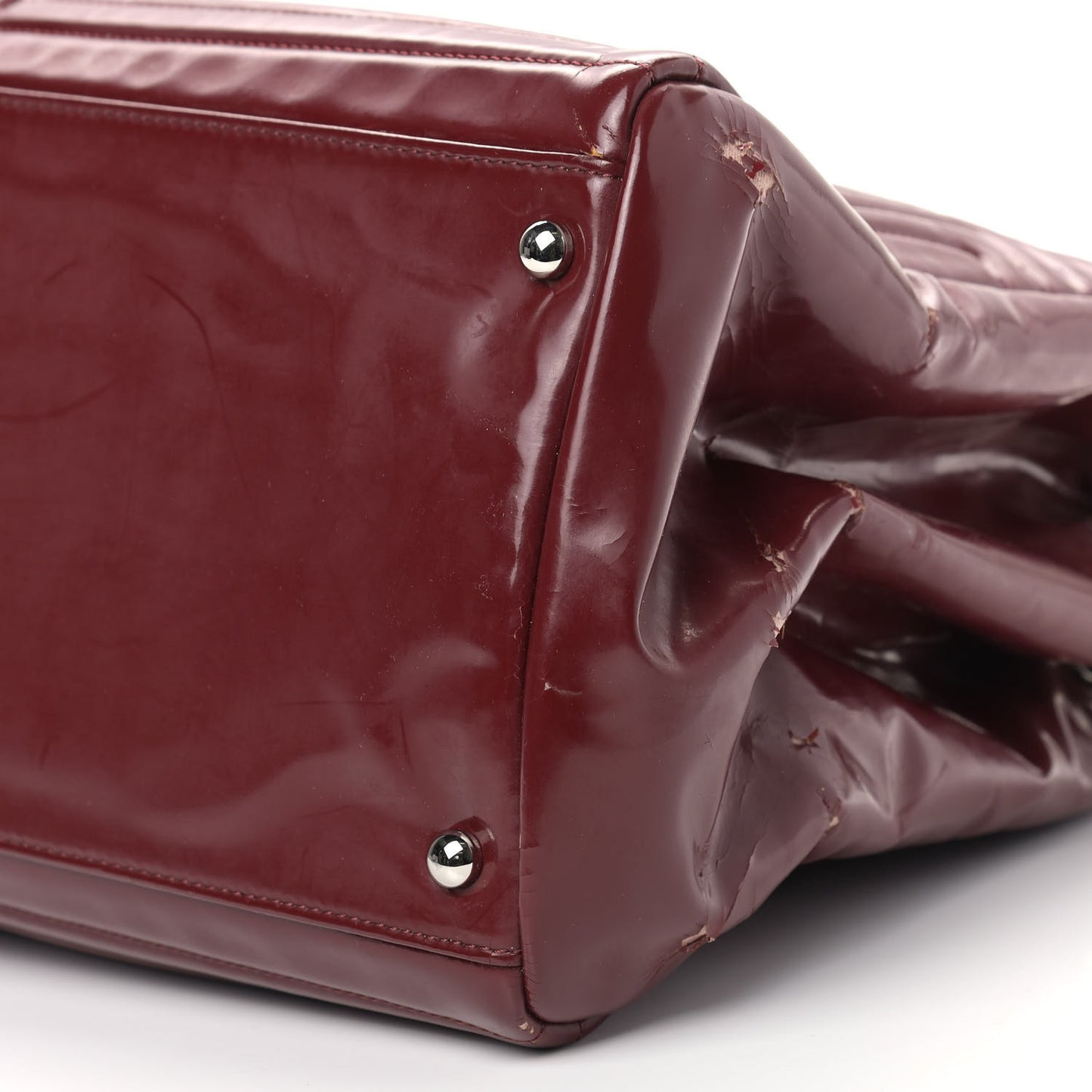 Vinyl Coco Ming Tote Dark Red