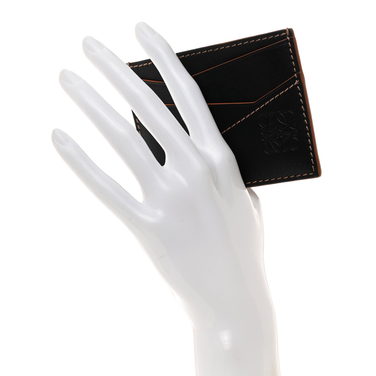Calfskin Puzzle Card Holder Black