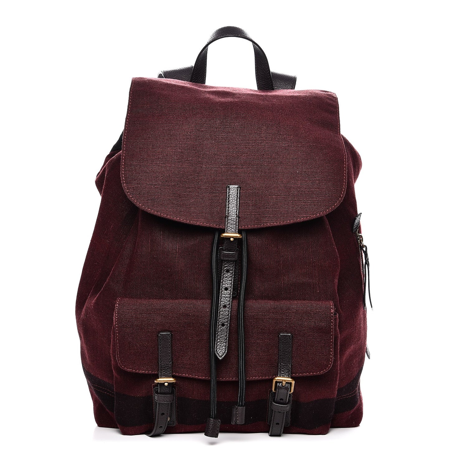 Canvas Mega Check Small Brookdale Backpack Claret