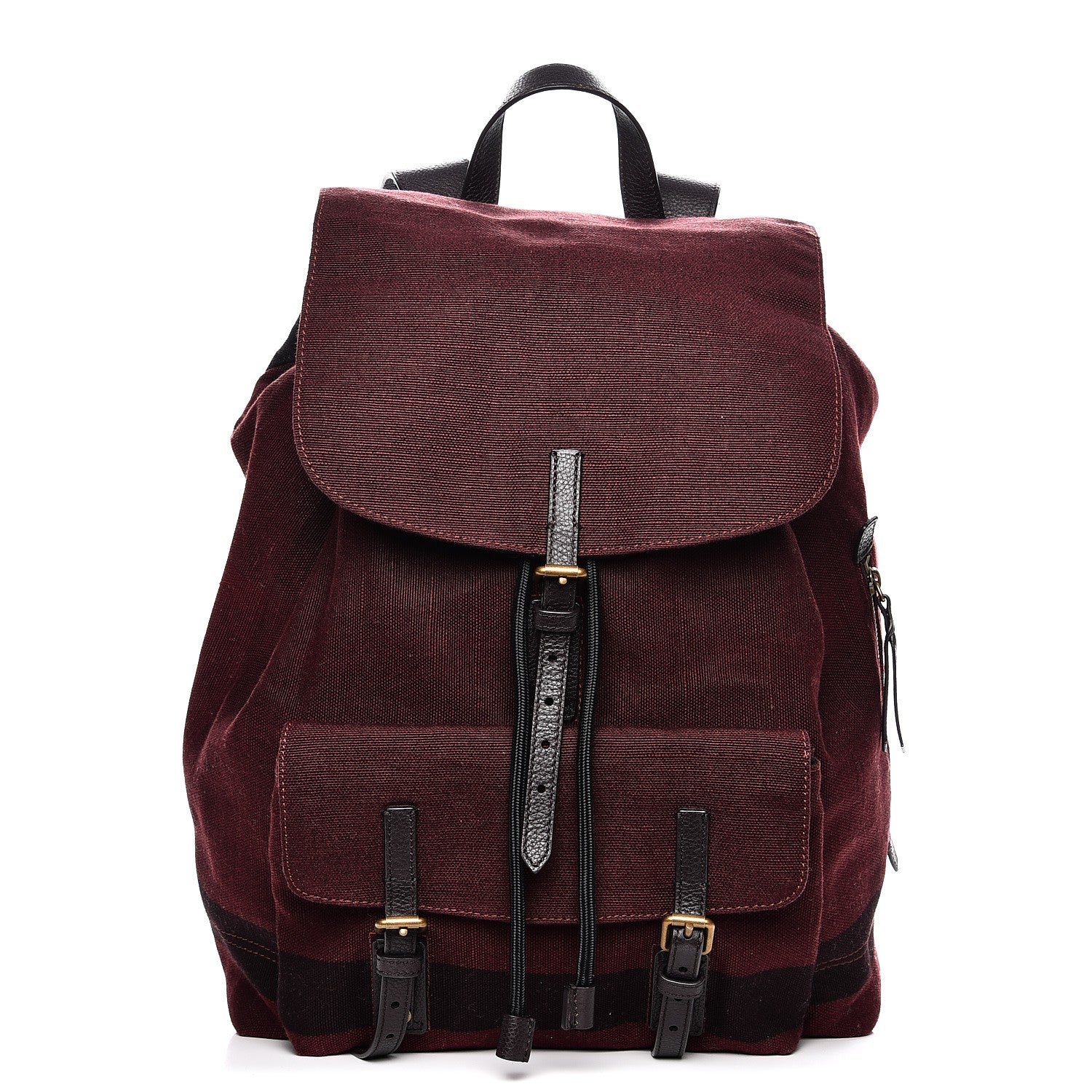 Burberry Canvas Mega Check Small Brookdale Backpack Claret 1 of 7