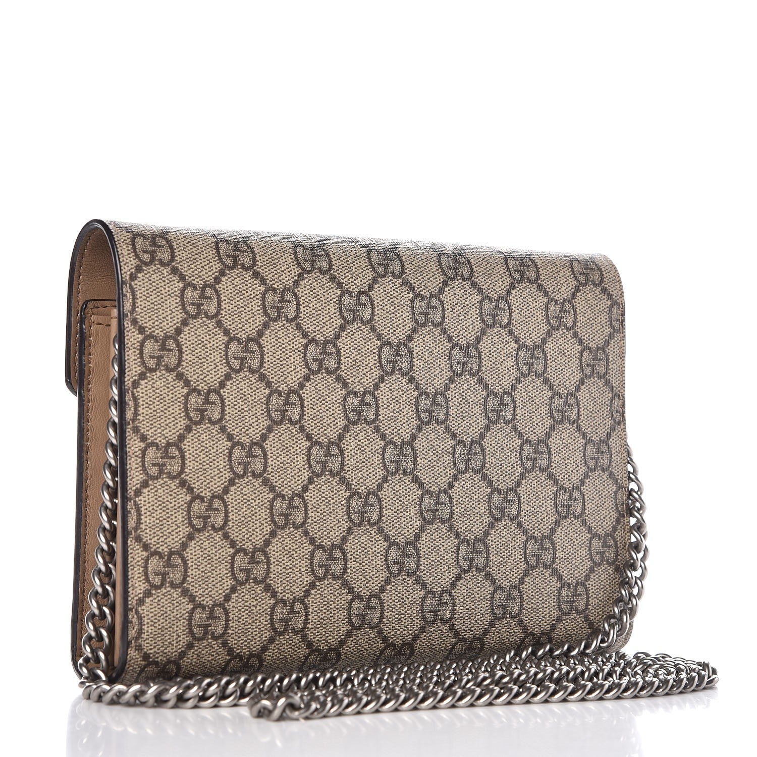 Gucci GG Supreme Monogram Mini Dionysus Chain Wallet Beige Taupe 3 of 8