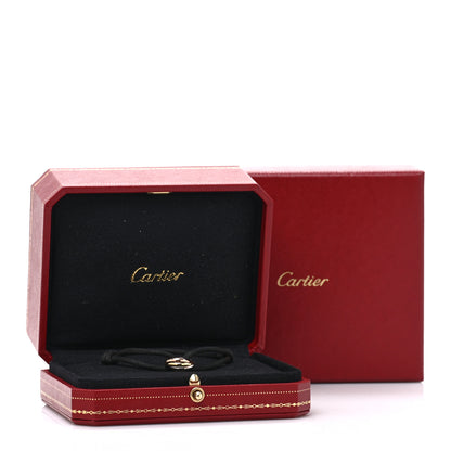 Cartier 18K Pink Yellow White Gold Trinity Adjustable Cord Bracelet Black Black 5 of 5