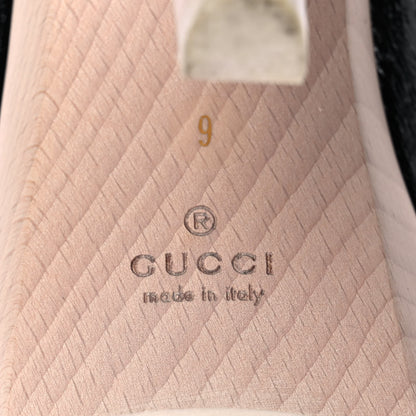 Gucci Patent Wood Platform High Heel Slides 9 Black 6 of 9