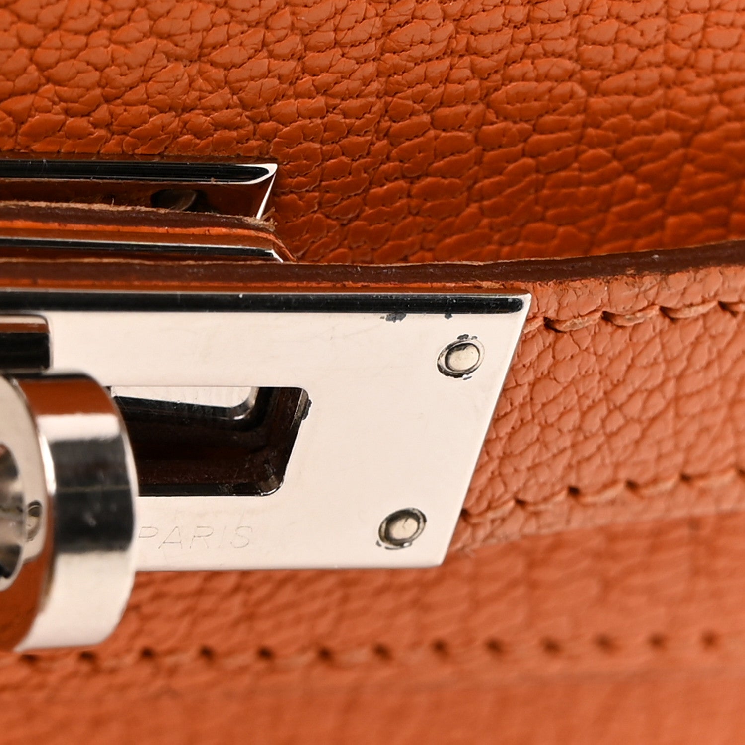 Hermes Chevre Mysore Kelly Compact Wallet Orange 11 of 12