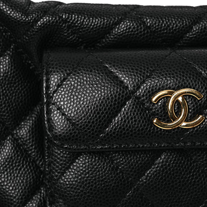 Chanel Caviar Quilted Polly Pocket Pouch Hobo Black 8 of 12