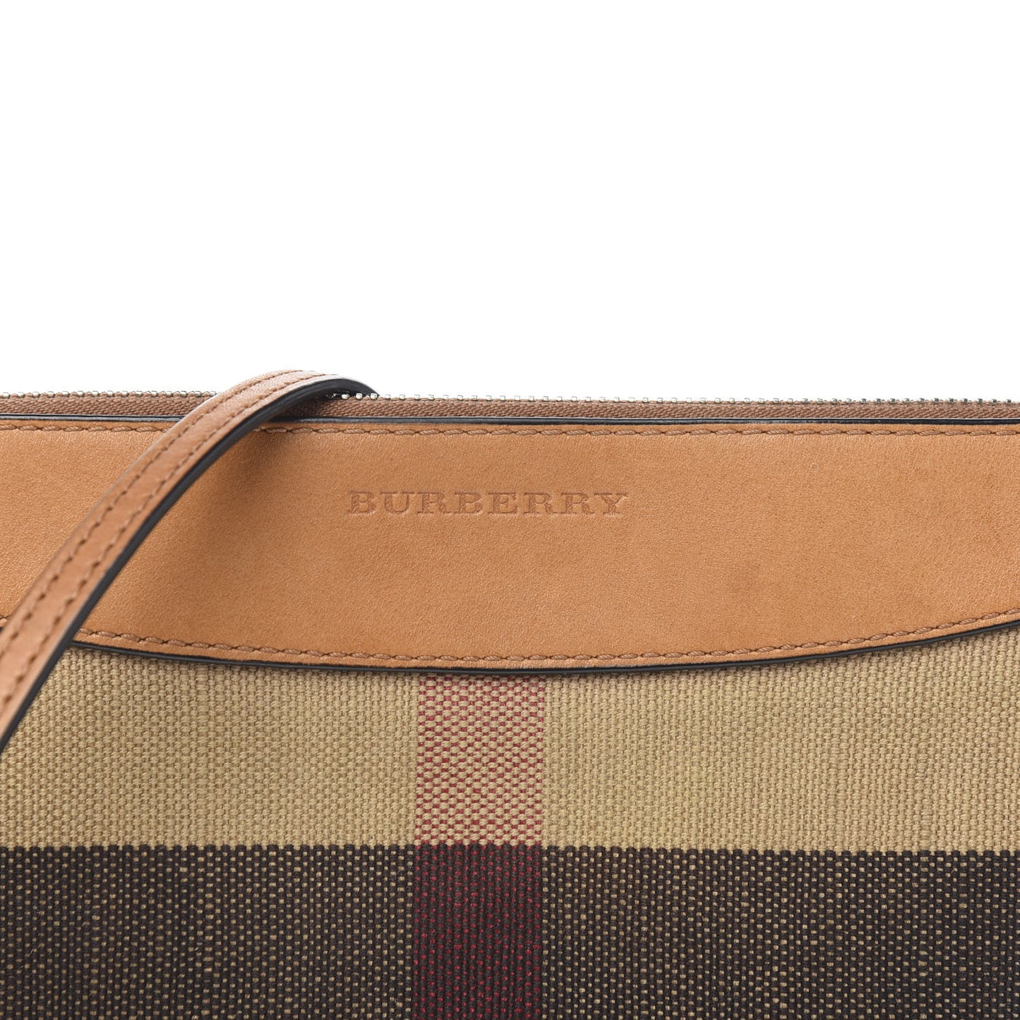 Mega Check Peyton Crossbody Clutch Bag Saddle Brown