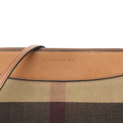 Burberry Mega Check Peyton Crossbody Clutch Bag Saddle Brown 10 of 10