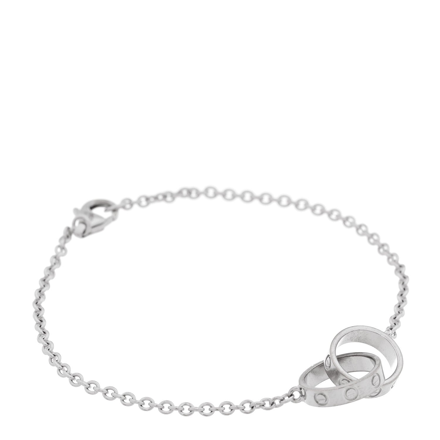 Cartier 18K White Gold Interlocking LOVE Bracelet 1 of 5
