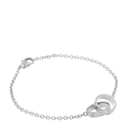 Cartier 18K White Gold Interlocking LOVE Bracelet 1 of 5