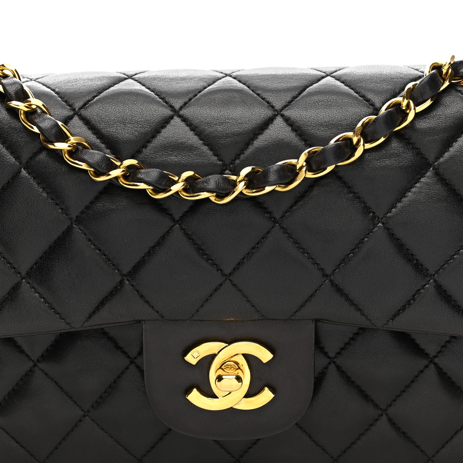 Chanel Lambskin Quilted Small Double Flap Black 9 of 16