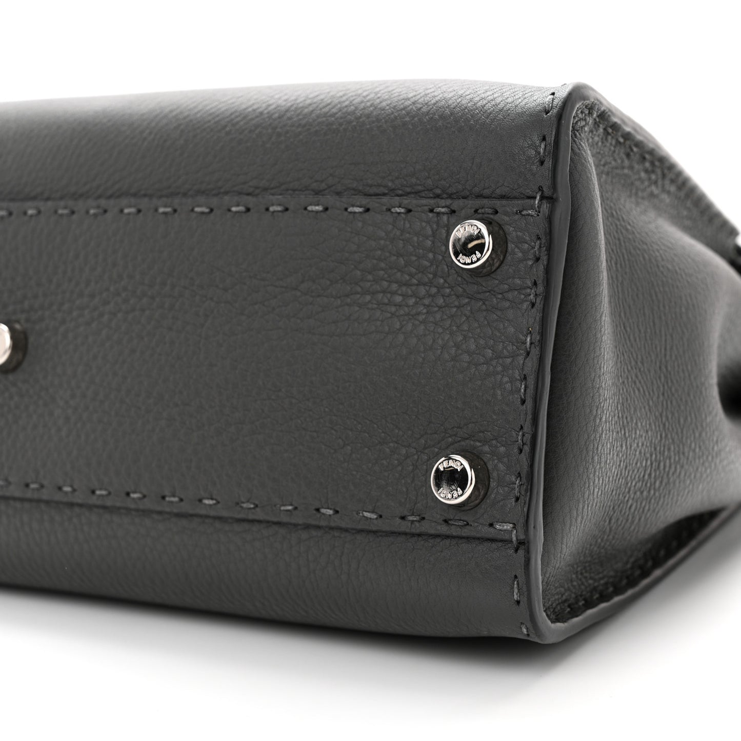 Cuoio Romano Selleria Bi-Color Medium Peekaboo Iconic Satchel Asfalto Latte